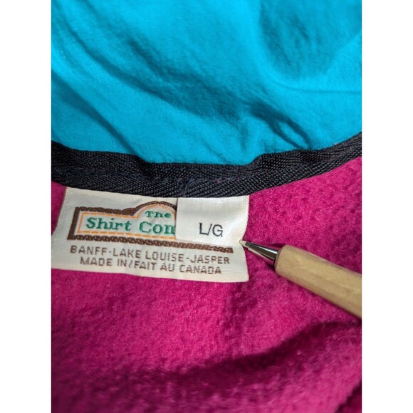 VTG‎ Canada Lake Louise The Shirt Company Fleece Snap Pullover Pink Women's L - Picture 8 of 10